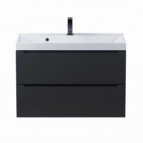 Тумба под раковину Uperwood Tanos 80 см, подвесная, черная матовая в Троицке - troick.mebel24.online | фото 8