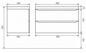 Тумба под раковину Uperwood Tanos 90 см, подвесная, черная матовая в Троицке - troick.mebel24.online | фото 6