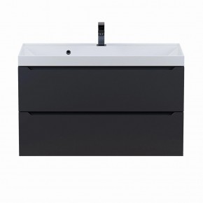 Тумба под раковину Uperwood Tanos 90 см, подвесная, черная матовая в Троицке - troick.mebel24.online | фото 8