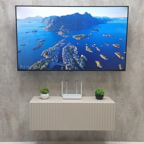Тумба подвесная под ТВ LINES MTV3-MA 900 Бежевый (Леда-М 10.1.5) в Троицке - troick.mebel24.online | фото 3