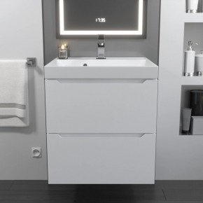 Тумба с раковиной Uperwood Tanos 50 см, подвесная, белая матовая в Троицке - troick.mebel24.online | фото 10