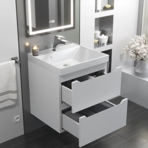 Тумба с раковиной Uperwood Tanos 50 см, подвесная, белая матовая в Троицке - troick.mebel24.online | фото 11