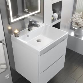 Тумба с раковиной Uperwood Tanos 50 см, подвесная, белая матовая в Троицке - troick.mebel24.online | фото 9