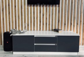 Тумба ТВ большая Парус (Белый/Графит) в Троицке - troick.mebel24.online | фото