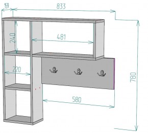 Вешалка настенная для одежды V28 в Троицке - troick.mebel24.online | фото 2