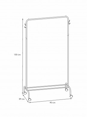 ВНП 299 М Вешалка гардеробная "Радуга 2" Медный антик в Троицке - troick.mebel24.online | фото 2