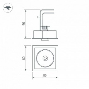 Встраиваемый светильник Arlight CL-SIMPLE-S80x80-9W Day4000 (BK, 45 deg) 026875 в Троицке - troick.mebel24.online | фото 9