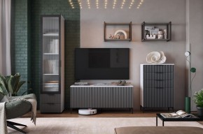ЗЕФИР Гостиная К2 (белое дерево/черный муар) в Троицке - troick.mebel24.online | фото