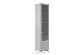 ЗЕФИР Гостиная К2 (белое дерево/черный муар) в Троицке - troick.mebel24.online | фото 6